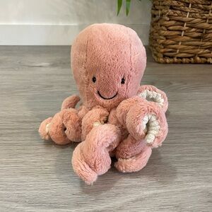JELLYCAT Odell Octopus Pink with stretch tentacles.